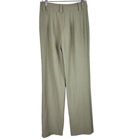 2/$30 Zara High Waist Pleated Olive Green Office Pants Size Small - Picture 8 of 13